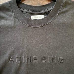 ANINE BING stitched logo tee